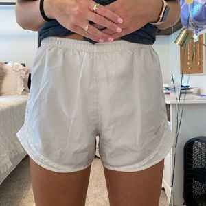 White Nike Running Shorts